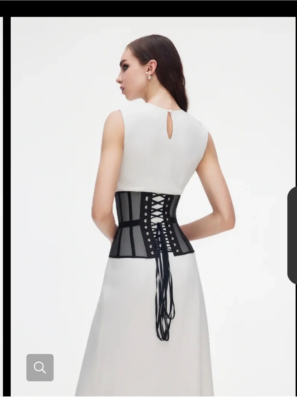 Sheer Black Waist Cincher Corset — Sculpting Shapewear - Picture 2 of 8